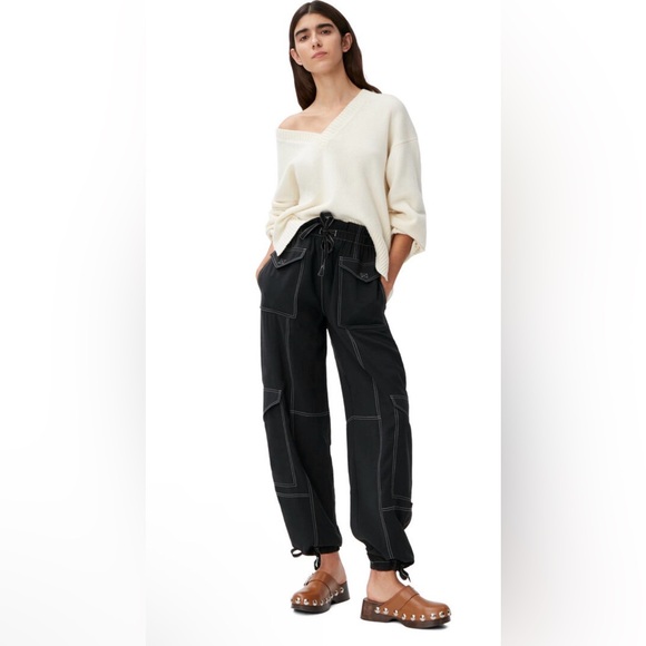 Ganni Pants - Ganni Slub Cargo Pants